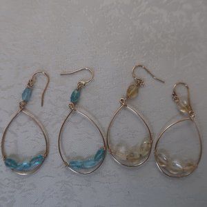 bauble teardrop earrings(2)